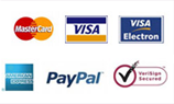 Master card - Visa - VIsa electron - PayPal - American Express